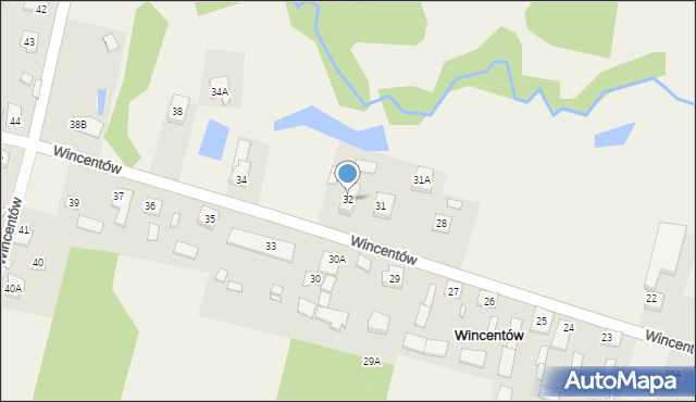 Wincentów, Wincentów, 32, mapa Wincentów