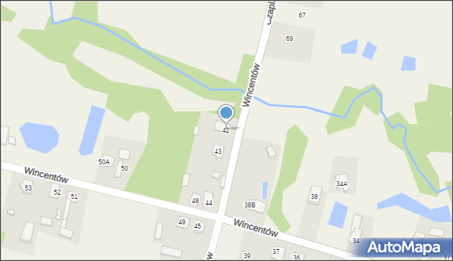 Wincentów, Wincentów, 42, mapa Wincentów