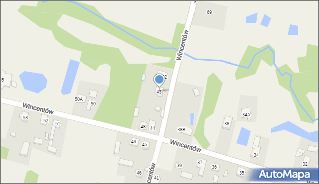 Wincentów, Wincentów, 43, mapa Wincentów