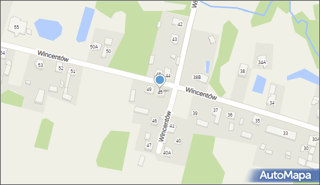 Wincentów, Wincentów, 45, mapa Wincentów