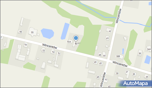 Wincentów, Wincentów, 50, mapa Wincentów