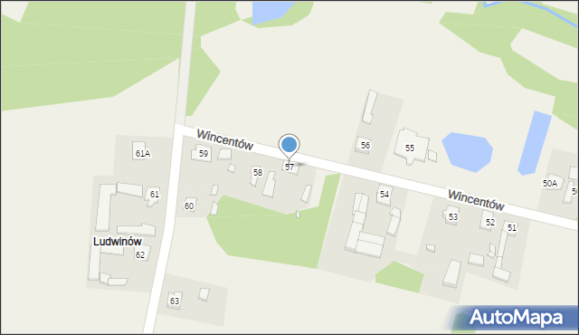 Wincentów, Wincentów, 57, mapa Wincentów