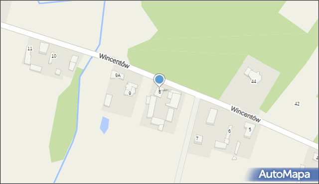 Wincentów, Wincentów, 8, mapa Wincentów