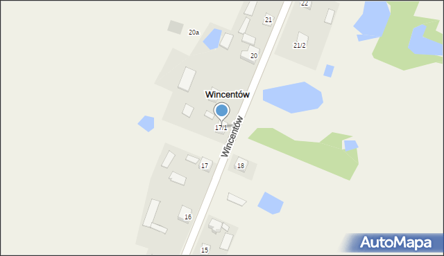 Wincentów, Wincentów, 17/1, mapa Wincentów