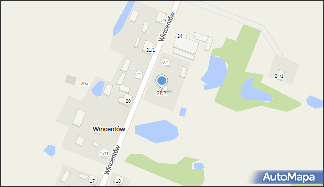 Wincentów, Wincentów, 21/2, mapa Wincentów