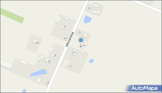 Wincentów, Wincentów, 30, mapa Wincentów