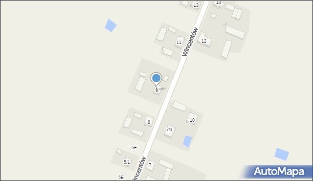 Wincentów, Wincentów, 9, mapa Wincentów