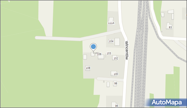 Wincentów, Wincentów, 112, mapa Wincentów