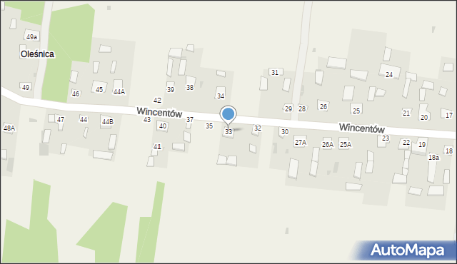Wincentów, Wincentów, 33, mapa Wincentów