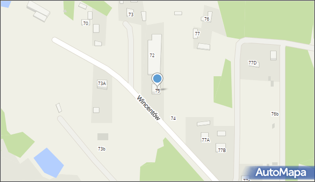 Wincentów, Wincentów, 75, mapa Wincentów