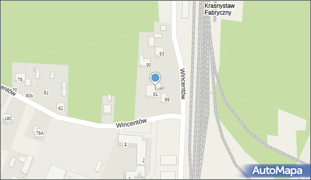 Wincentów, Wincentów, 92, mapa Wincentów