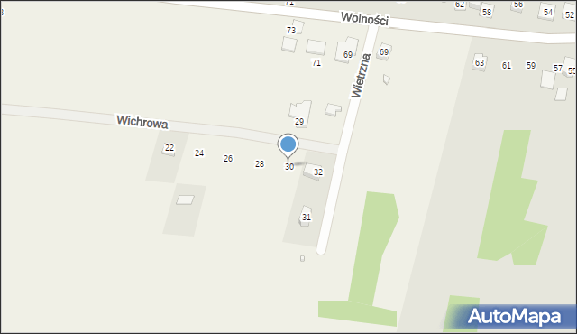 Wincentów, Wichrowa, 30, mapa Wincentów