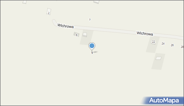 Wincentów, Wietrzna, 9, mapa Wincentów