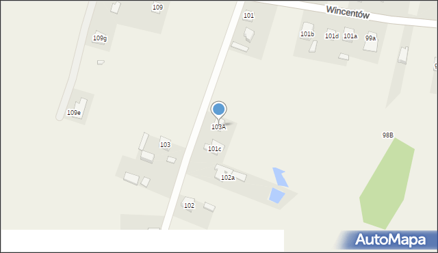 Wincentów, Wincentów, 103A, mapa Wincentów