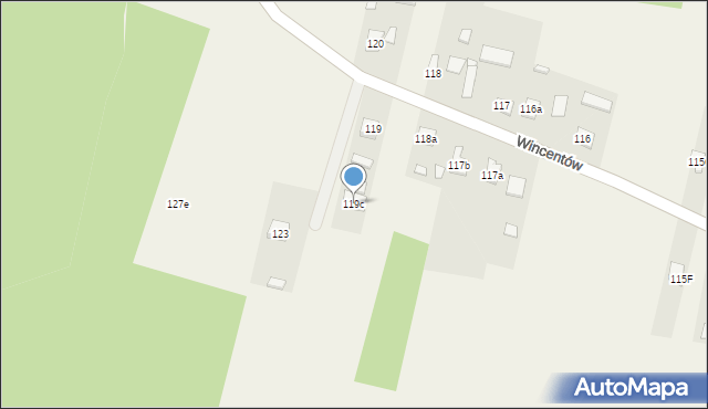 Wincentów, Wincentów, 119c, mapa Wincentów