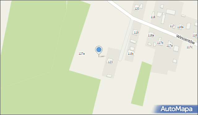 Wincentów, Wincentów, 125d, mapa Wincentów