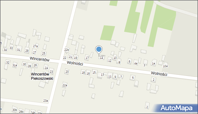 Wincentów, Wincentów, 14a, mapa Wincentów