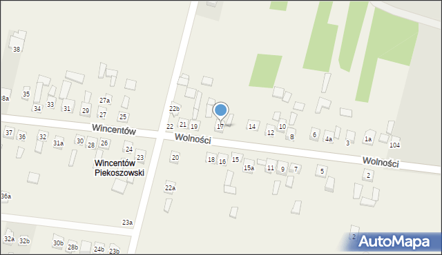 Wincentów, Wincentów, 17, mapa Wincentów