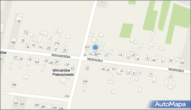 Wincentów, Wincentów, 19, mapa Wincentów