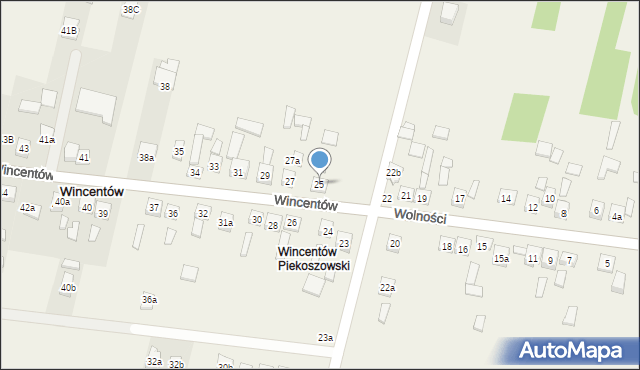 Wincentów, Wincentów, 25, mapa Wincentów