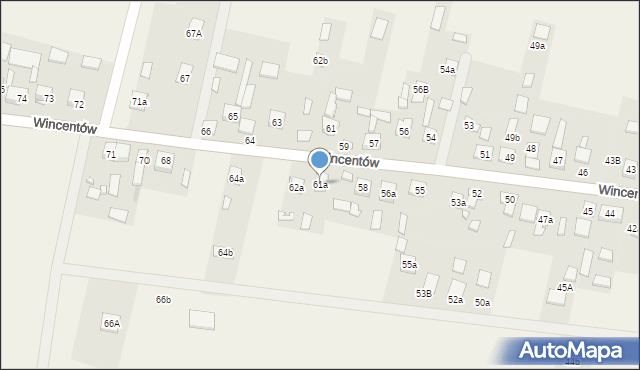 Wincentów, Wincentów, 61a, mapa Wincentów