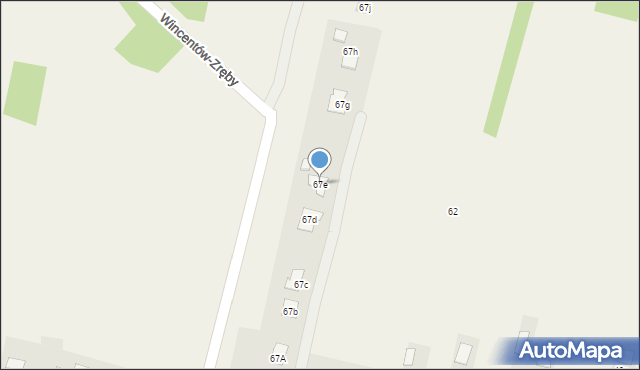 Wincentów, Wincentów, 67e, mapa Wincentów