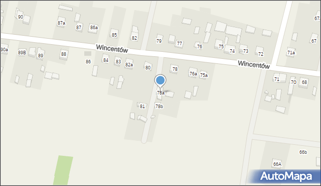 Wincentów, Wincentów, 78a, mapa Wincentów