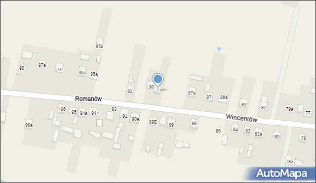 Wincentów, Wincentów, 90b, mapa Wincentów