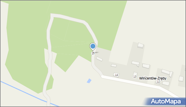 Wincentów, Wincentów-Zręby, 15, mapa Wincentów