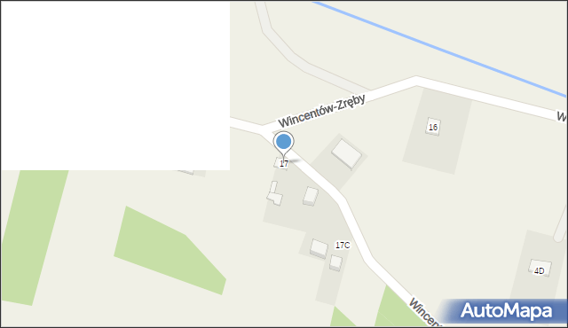 Wincentów, Wincentów-Zręby, 17, mapa Wincentów