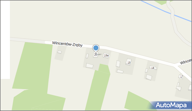 Wincentów, Wincentów-Zręby, 21, mapa Wincentów