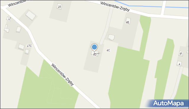 Wincentów, Wincentów-Zręby, 4D, mapa Wincentów