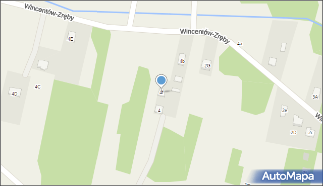 Wincentów, Wincentów-Zręby, 4f, mapa Wincentów