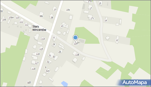 Wincentów, Wincentów, 11A, mapa Wincentów