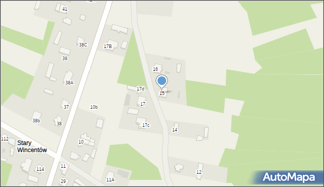 Wincentów, Wincentów, 15, mapa Wincentów