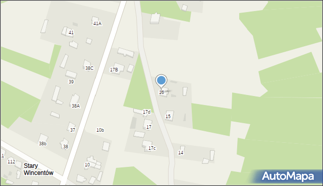 Wincentów, Wincentów, 16, mapa Wincentów