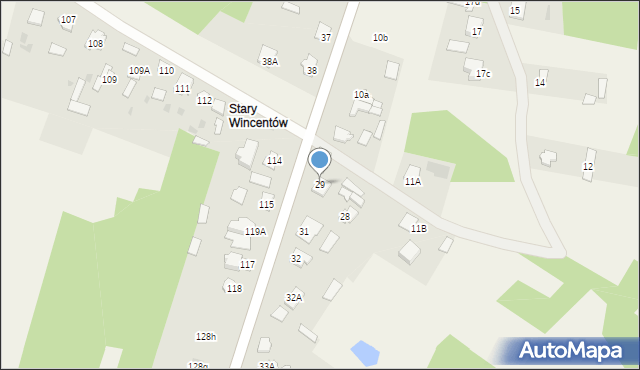 Wincentów, Wincentów, 29, mapa Wincentów