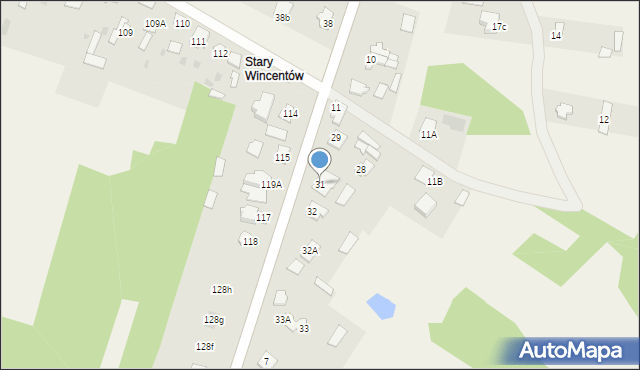 Wincentów, Wincentów, 31, mapa Wincentów