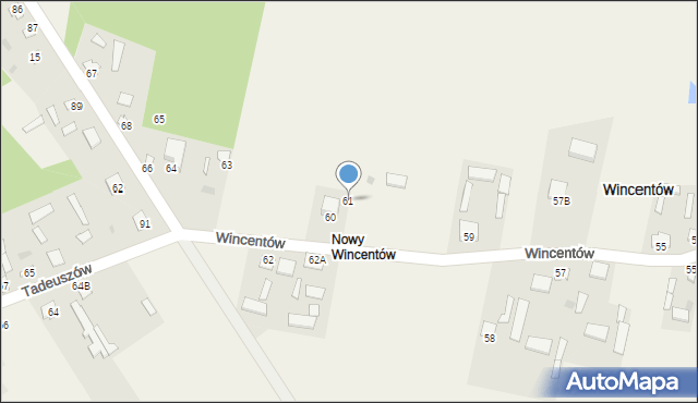 Wincentów, Wincentów, 61, mapa Wincentów