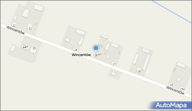 Wincentów, Wincentów, 18, mapa Wincentów