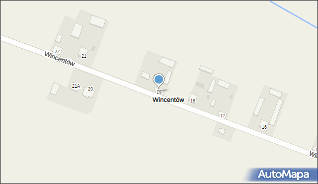 Wincentów, Wincentów, 19, mapa Wincentów