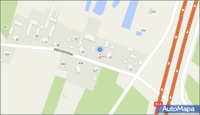 Wincentów, Wincentów, 41, mapa Wincentów