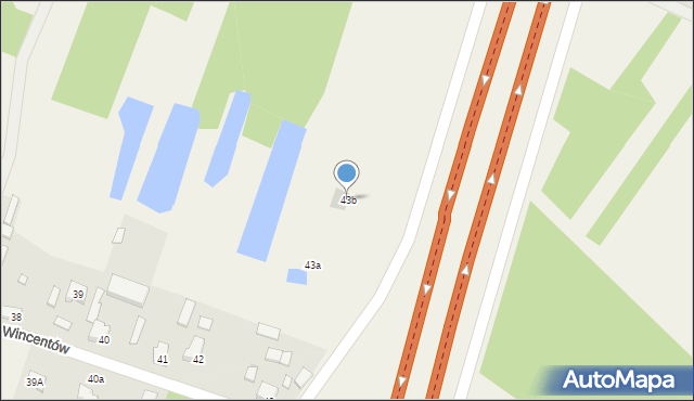 Wincentów, Wincentów, 43b, mapa Wincentów