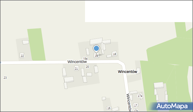 Wincentów, Wincentów, 19, mapa Wincentów