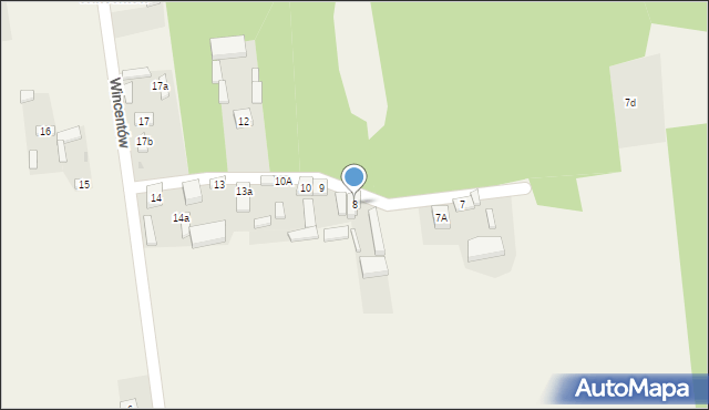 Wincentów, Wincentów, 8, mapa Wincentów
