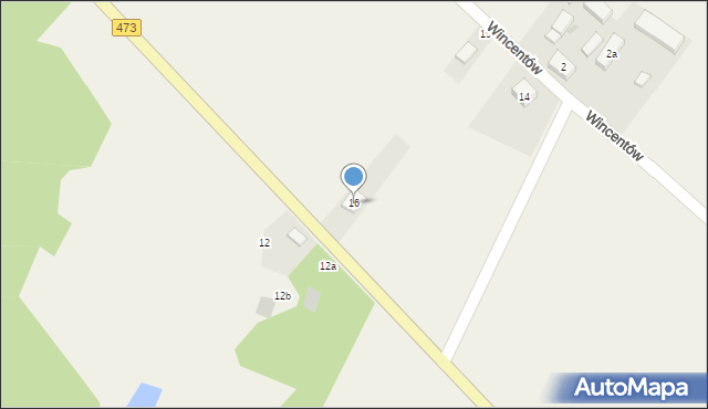 Wincentów, Wincentów, 16, mapa Wincentów