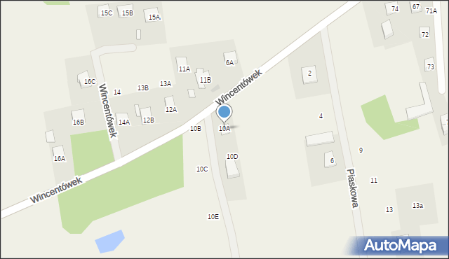 Wincentówek, Wincentówek, 10A, mapa Wincentówek