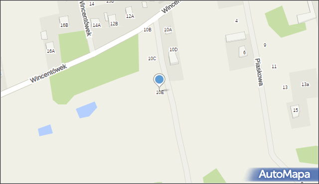 Wincentówek, Wincentówek, 10E, mapa Wincentówek