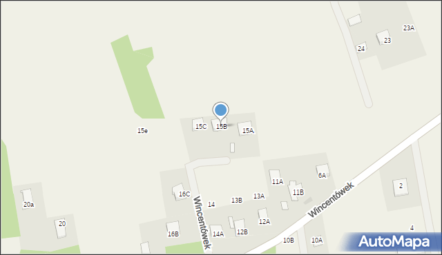 Wincentówek, Wincentówek, 15B, mapa Wincentówek