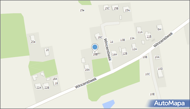 Wincentówek, Wincentówek, 16B, mapa Wincentówek
